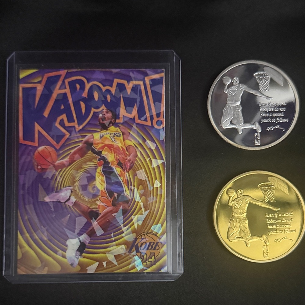 Kobe Kaboom! Basketball Card with Commemorative Coins